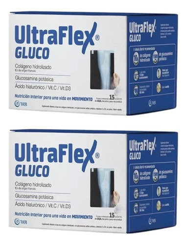 2un Ultraflex Gluco Colágeno Hidrolizado X 15 Sobres