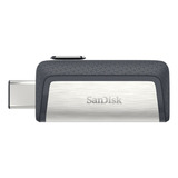 Memoria Usb Sandisk Ultra Dual Drive Type-c 128gb 3.1 Gen 1 Negro Y Plateado