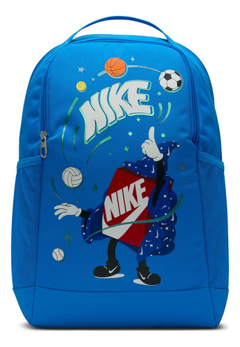 Mochila Para Niños 18l Nike Brasilia Azul Color Azul Foto/azul Foto/blanco Talla Unit