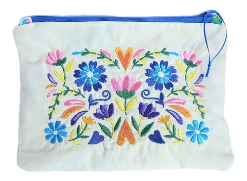 Estuche De Lápices Bordado Flores