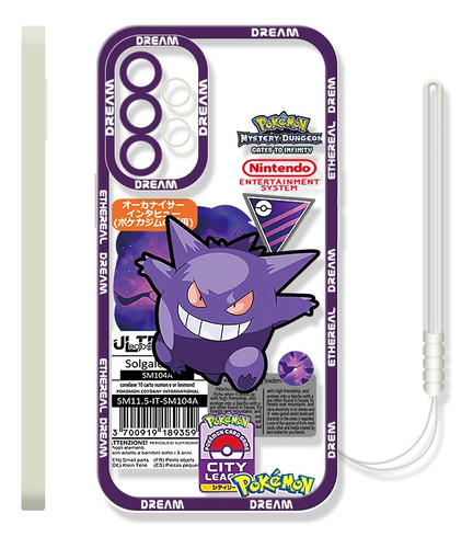  Funda De Tpu Diseño De Pokemon Gengar Para Samsung + Correa