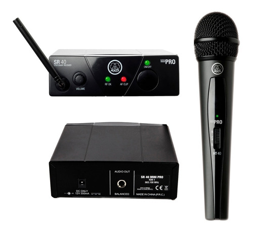 Microfono Inalambrico Vocal Mano Akg Wms40 Mini  Sistema Uhf