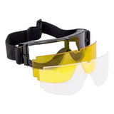 Óculos De Proteção Tiro Esportivo Airsoft Com 03 Lentes -