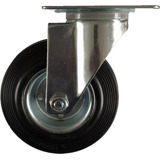 Rueda Carrito Giratoria Sin Freno Goma Metal 125mm