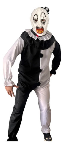 Disfraz Payaso Siniestro Terrífico Halloween, Horror Carnaval, Cosplay Adulto Con Máscara