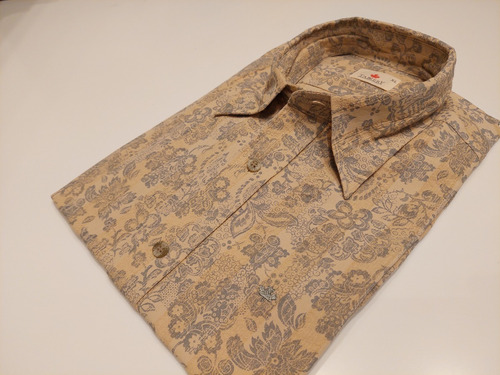 Camisa De Hombre Manga Corta Estampada Tannery