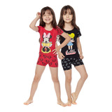 2 Pijamas Criança Infantil Juvenil Camiseta Shorts Revenda