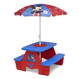 Mesa De Picnic Disney Mickey Mouse 4 Asientos Para Niños