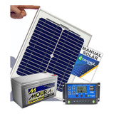 Panel Solar 10 Watts Regulador 10amp Bateria 7 Barco Camping