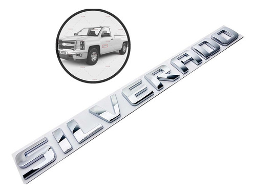 Emblema Letras Silverado Cromado Original Calidad