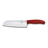 Victorinox Cuchillo Santoku Para Chef,hoja De 17 Cm,rojo Color Rojo