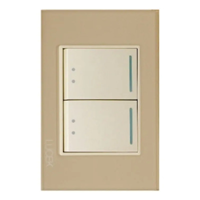 Interruptor Doble Lucek Cristal Dorado 3 Vías Acero Inoxidable 16A | MercadoLibre