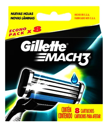 Cartuchos Para Afeitar Gillette Mach3 8 Unidades