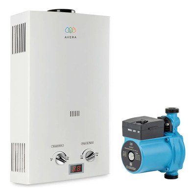 Combo Boiler De Paso Lp 8 L Con Bomba Presurizadora 1\u002F4hp Color Blanco Tipo de gas GLP | Meses sin interés