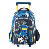 Mochila 18  C/carrito Jugador, Luz Led, Footy, Fútbol 12930 