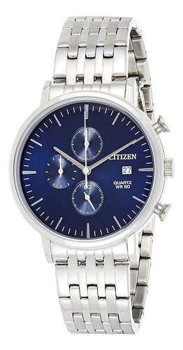 Citizen Quartz Chronograph Blue Dial An3610-55l ... Dcmstore