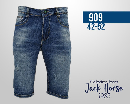 Shorts Jeans Hombre Bermuda Denim Mezclilla Elasticado 909