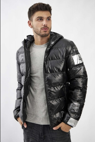 Campera Puffer Invierno Hombre Importada Pluma Sintetica 