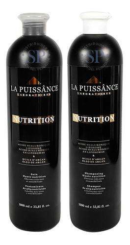 La Puissance Kit Nutrición Argán Shampoo + Acondicionador 1l