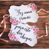 2 Placas De Cadeira Dos Noivos Casamento - Fiz Uma Oração