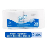 Scott Essential Papel Higienico Jumbo Hoja Doble X4