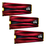 Kit 3 Pzas Estado Solido Xpg M.2 Gammix S11 Pro 256gb Rojo
