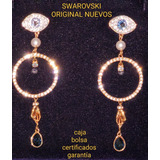 Aros Swarovski Original Nuevo Symbolic Evil Eye Oro Cristal 