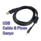 Cable De Datos Para Sanyo Usb - 8 Pin