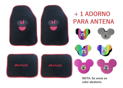 Kit 4 Tapetes Alfombra Minnie Mouse Vw Beetle Gls 2004