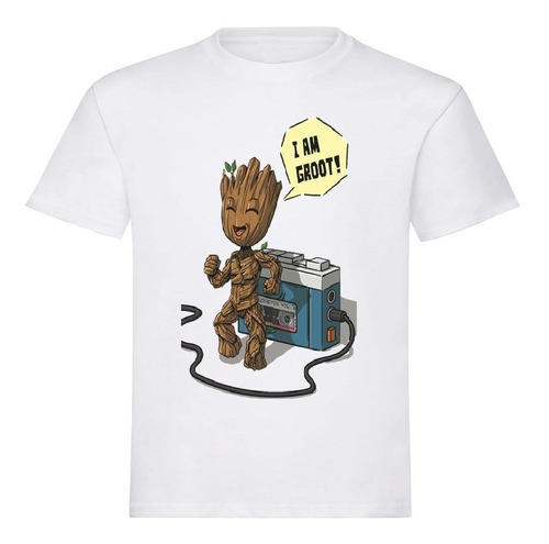 Camiseta  Para Hombre Y Dama  Groot Cuello V