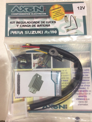 Kit Regulador Luces Y Carga Bateria Suzuki Ax 100 12 Volt
