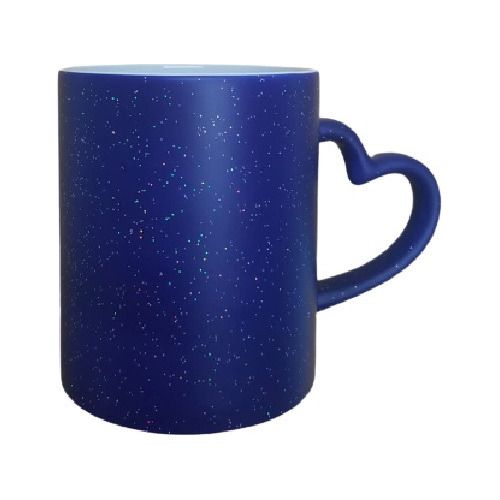 Taza Ceramica Magica Glitter Sublimable Sublimar Asa Corazon