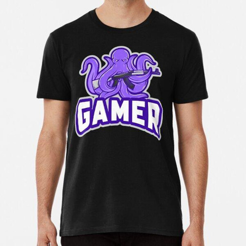 Remera Gamer Con Pulpo Armado Algodon Premium