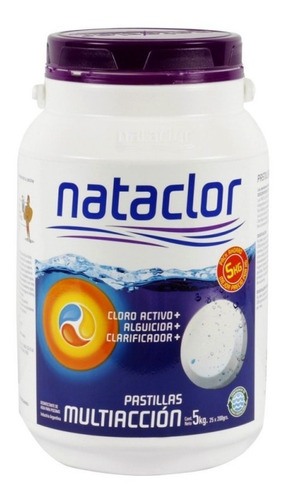 Cloro En Pastillas Multiacción Nataclor X 5 Kg 200 G C/u