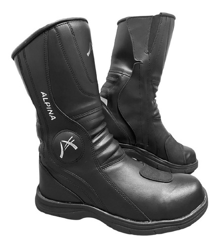 Botas Motociclista Touring Protecciones Cuero Eco Alpina