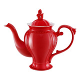 Tetera Inglesa De Porcelana Fina, Color Rojo, Cafetera, Esti