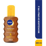 Bronceador Nivea En Spray Con Vitamina E Frasco Con 200 Ml