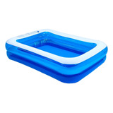 Piscina Inflable Rectangular Para Niños Azul 200 X 150 X 50