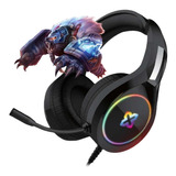 Auricular Gamer Soul Luces Rgb Crush 3.5 Pc/ps4 C/ Micrófono