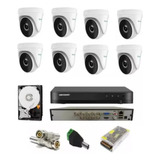 Kit Completo Dvr 08 Canais Hikvision / 08 Cameras Dome Full 