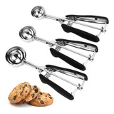 Juego De 3 Cucharas Para Galletas, 3 Cucharas Para Helado, C