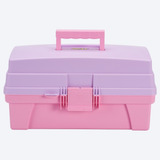 Caja Para Almacenar Maquillaje Color Rosado/lila