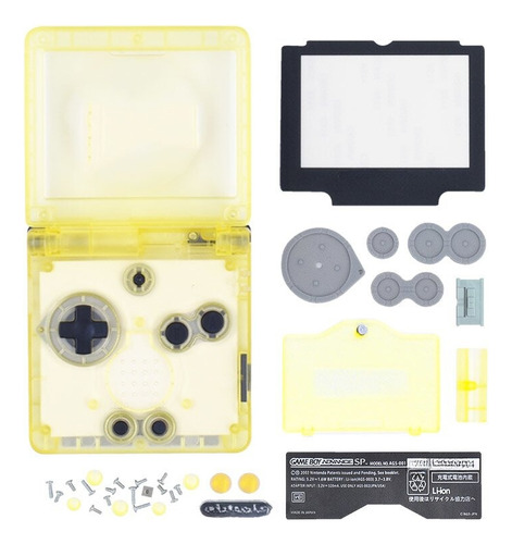 Carcasa Para Game Boy Advance(gba) Sp Amarillo Palido(clear)
