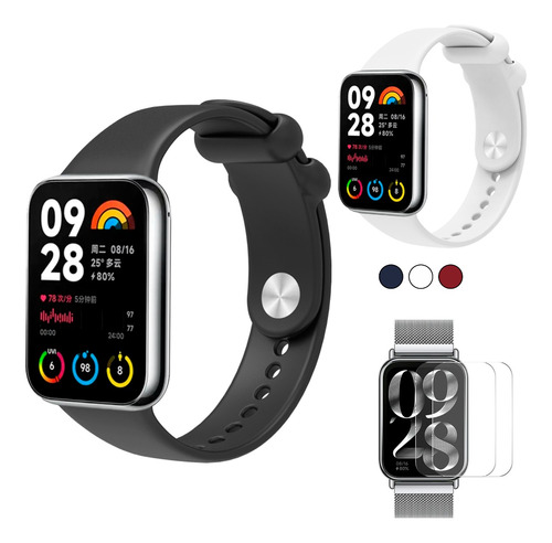 Smartwatch Xiaomi Mi Band 8 Pro + 1 Pulseira +2 Películas Nf