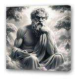 Cuadro 20x20cm Socrates Filosofia Pensando En Su Silla
