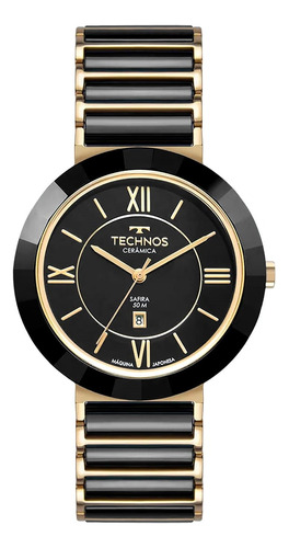 Relógio Technos Feminino Cerâmica Safira 2015bv/1a - Preto