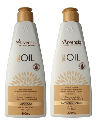 Kit Arvensis Tec Oil Shampoo E Condicionador 300ml Nutrição