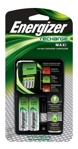 Cargador Bateria Energeizer  Para 4 Pilas Aa Y Aaa