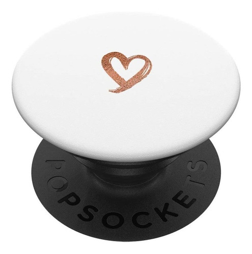 Popsockets Agarre Blanco Con Corazon  Rosa