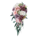 Hechos Para Novia, Rosas Artificiales Florales, Ramo De